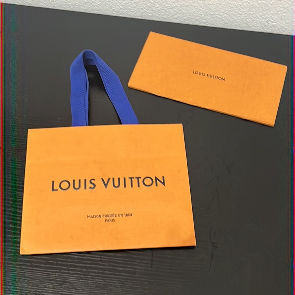 Authentic Louis Vuitton signature gift bag and receipt envelope